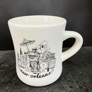 Vintage New Orleans Jazz‎ Band Ceramic Diner Coffee Mug Cup Heavy Duty Mug Decor